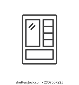 Mirror Furniture Icon Sign Symbol Vector