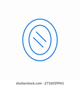 Vector de signo de icono de vidrio espejo