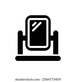 Mirror Glyph Icon. Mirror Icon