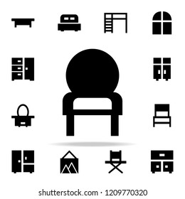 mirror with mirror glyph icon. Furniture icons universal set for web and mobile