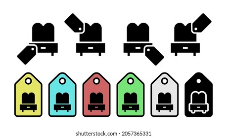 Icono de vector de glifo reflejado en la ilustración de conjunto de etiquetas para ui y ux, sitio web o aplicación móvil