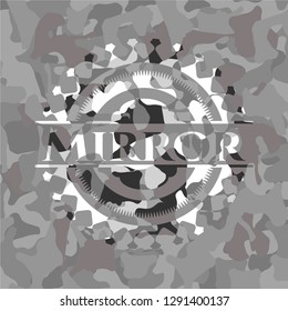 Mirror grey camo emblem