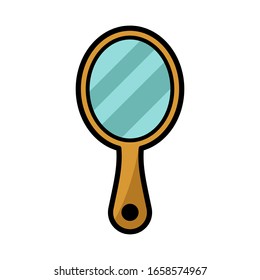 mirror - hand mirror icon vector design template