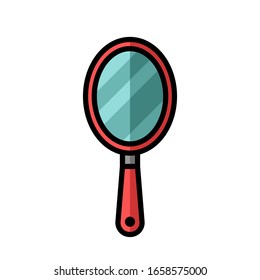 mirror - hand mirror icon vector design template