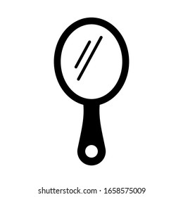 mirror - hand mirror icon vector design template