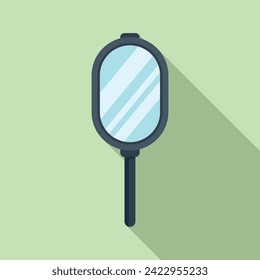 Mirror handle icon flat vector. Beauty salon. Fashion model person