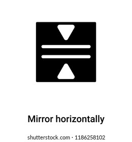Mirror horizontally icon vector isolated on white background, logo concept of Mirror horizontally sign on transparent background, filled black symbol
