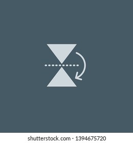 Mirror Horizontally vector icon. Mirror Horizontally concept stroke symbol design. Thin graphic elements vector illustration, outline pattern for your web site design, logo, UI. EPS 10.