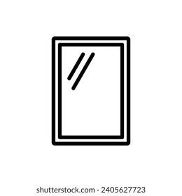 mirror icon black vector beautu icon 