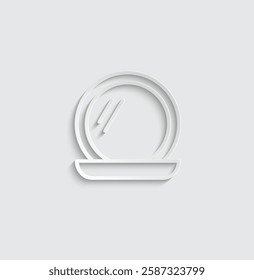 mirror icon black vector beautu icon 