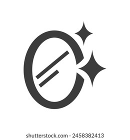 Mirror Icon Black and White Vector Graphic