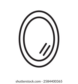 mirror Icon black and white vector outline sign