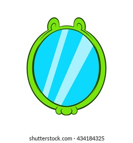 Mirror icon, cartoon style