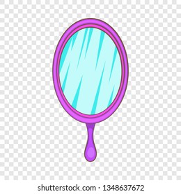 Mirror icon in cartoon style isolated on background for any web design 