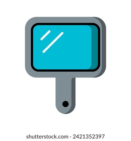 mirror icon of color style design vector template