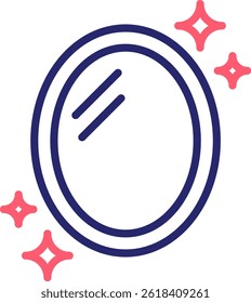 Mirror Icon Color Vector Illustration