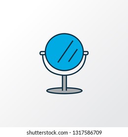 Mirror icon colored line symbol. Premium quality isolated vanity element in trendy style.