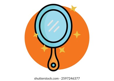 Mirror icon. colored outline icon style. icon related to furniture. furniture elements vector illustration