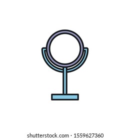 mirror icon design, Make up beauty cosmetic fashion style glamour skin and facial care theme Vector illustration