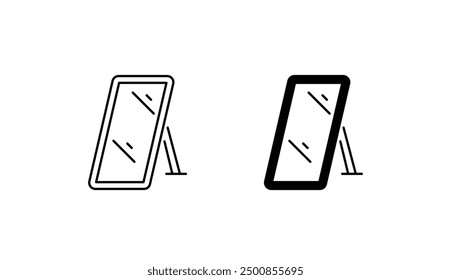 Mirror icon design with white background stock illustration