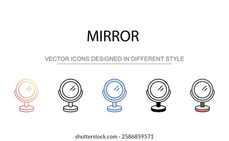 Mirror icon design with white background stock illustration