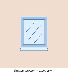 mirror icon. Element of bathroom for mobile concept and web apps illustration. Field outline icon for website design and development, app development