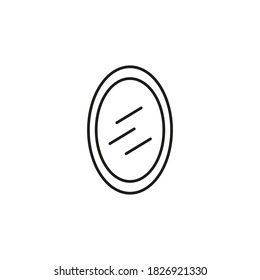mirror icon element of furniture icon for mobile concept and web apps. Thin line mirror icon can be used for web and mobile. Premium icon on white background