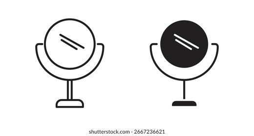 Elementos de ícone de espelho. ícones de gráficos de desenho.