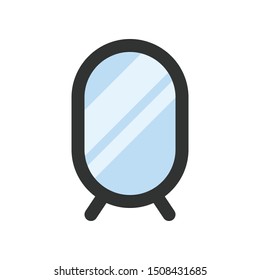 Mirror icon in filled outline style