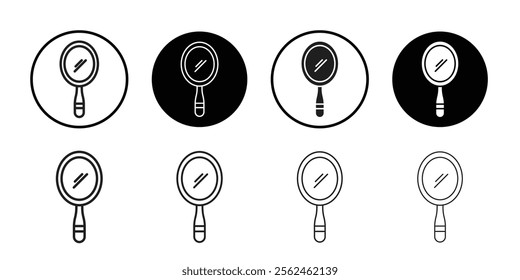 Mirror icon Flat art in black and white isolated