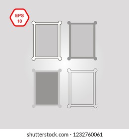 Mirror. Icon flat design. Vector illustration