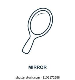Mirror icon. Flat style icon design. UI. Illustration of mirror icon. Pictogram isolated on white. Ready to use in web design, apps, software, print.