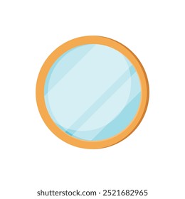 Mirror icon in flat style. Hand mirror glass vector illustration on isolated background. Fashion sign business concept.