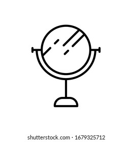 Mirror icon. Flat vector graphic in white background.