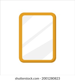 mirror icon. flat icon vector illustration isolated on a white background. for the theme of home appliances and others