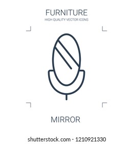 mirror icon. high quality line mirror icon on white background. from furniture collection flat trendy vector mirror symbol. use for web and mobile
