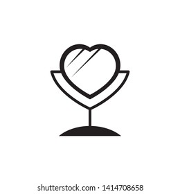 mirror icon, illustration design template 
