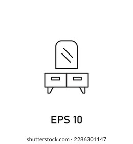 ilustración de icono de espejo eps 10 ...
