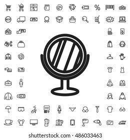 Mirror icon illustration isolated vector sign symbol