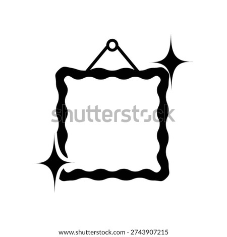 Mirror icon illustration vector design template