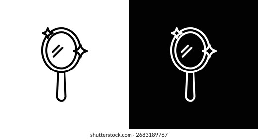 Icono de espejo Ilustración. Gráfico de Vector. EPS 10