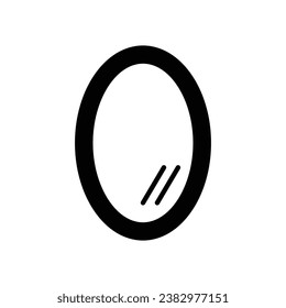Mirror icon isolate white background vector stock illustration