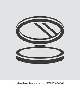 Mirror icon isolated of flat style. Vector illustration.
