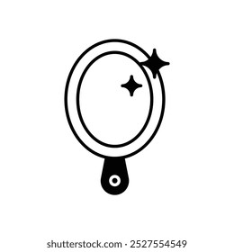 Mirror icon isolated on a white background. Vector illustration.