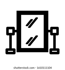 mirror icon isolated sign symbol vector illustration - high quality black style vector icons
