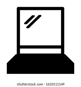 mirror icon isolated sign symbol vector illustration - high quality black style vector icons
