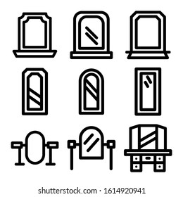 mirror icon isolated sign symbol vector illustration - Collection of high quality black style vector icons
