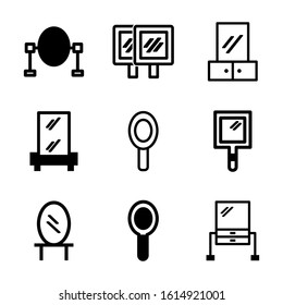 mirror icon isolated sign symbol vector illustration - Collection of high quality black style vector icons
