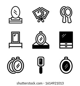 mirror icon isolated sign symbol vector illustration - Collection of high quality black style vector icons

