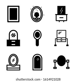 mirror icon isolated sign symbol vector illustration - Collection of high quality black style vector icons
